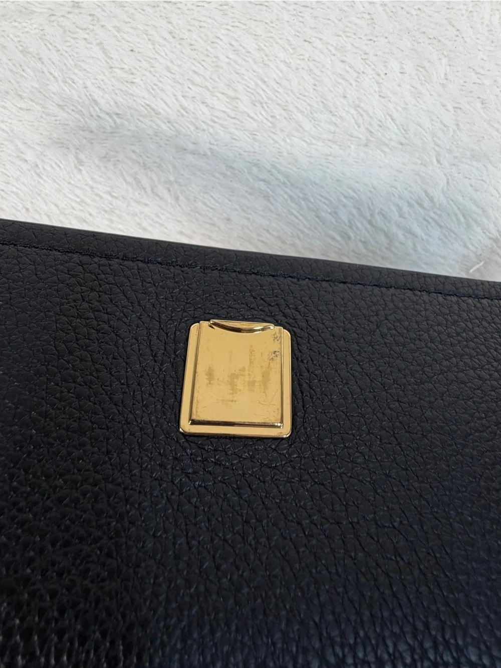 Tory Burch Thea Flap Black Pebbled Leather‎ Crossbody with Tassel and Wide Strap